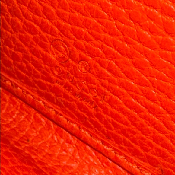 GUCCI ZIP AROUND LONG WALLET GG CANVAS SPICY HOT ORANGE - Picture 7 of 11